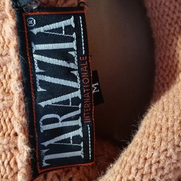 Tarazzia burnt orange sweater Medium fisherman style knit crochet - Picture 7 of 8